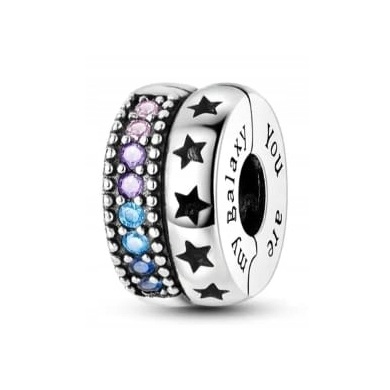 Charms stříbrný přívěsek Ag925 Stopky hvězdičky zirkony IM0800424CH