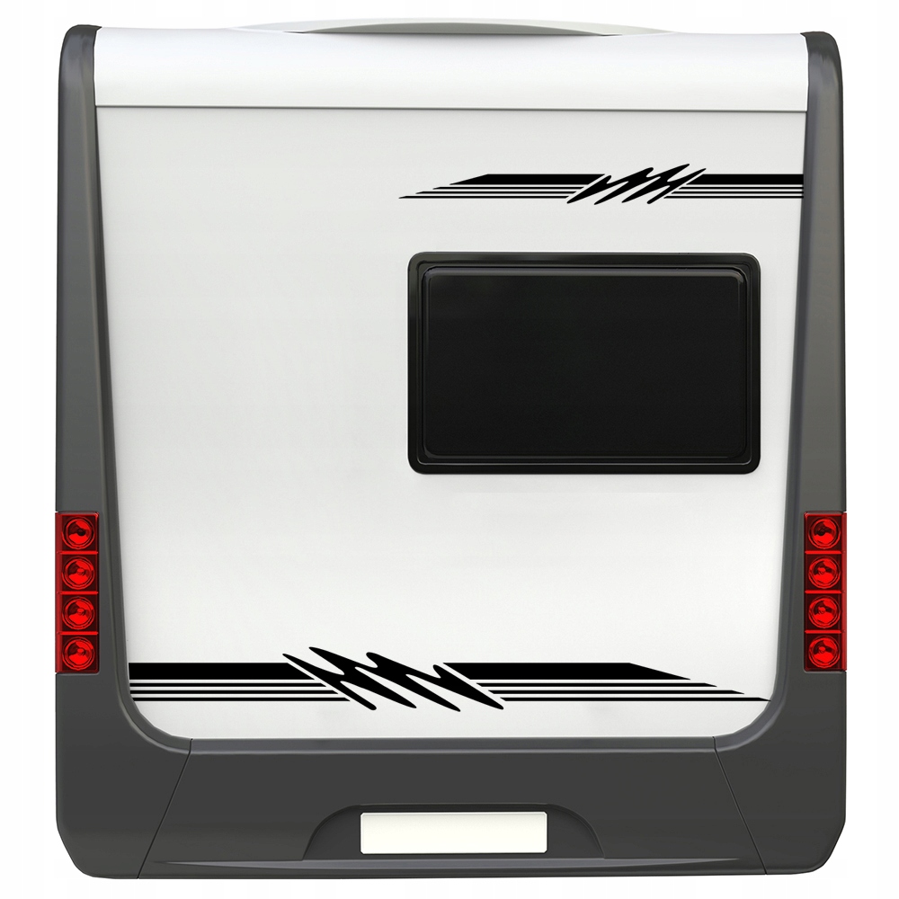 2xNAKLEJKA Grafika na kamper przyczepę MOTYW SKOŚNE PASKI PASY LINIE 44x270 Waga produktu z opakowaniem jednostkowym 0.1 kg