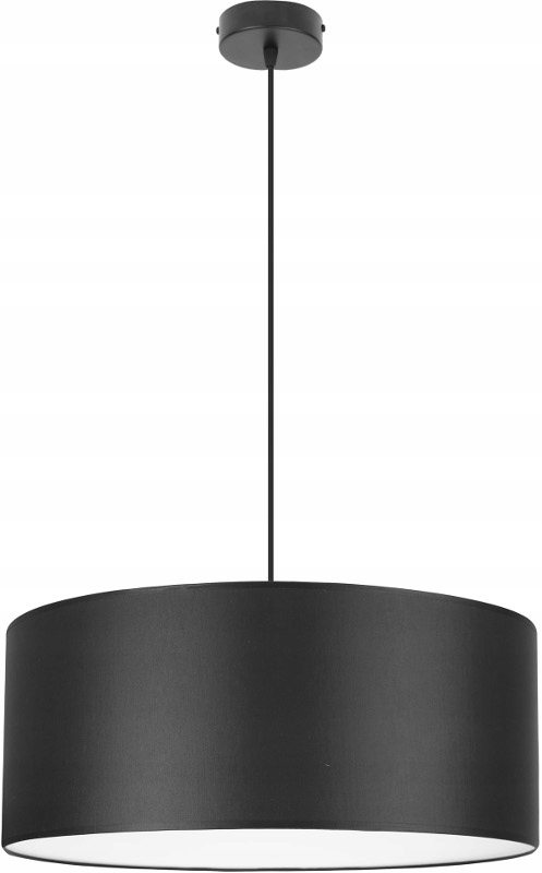 Jednoduchá lampa s látkovým stínítkem do obývacího pokoje u krbu Shade, černá