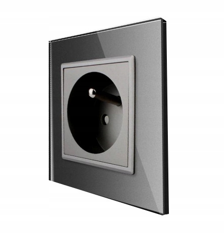 

Gniazdo Gniazdko Szklane Szare Kontakt Szklany