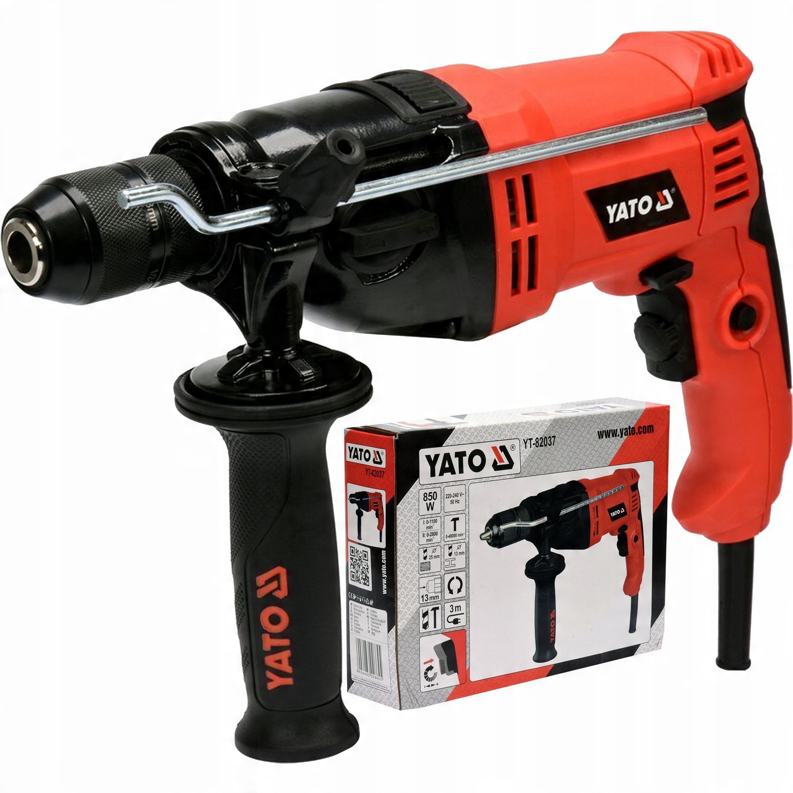 

Wiertarka udarowa Yato YT-82037 850W udar 2 biegi