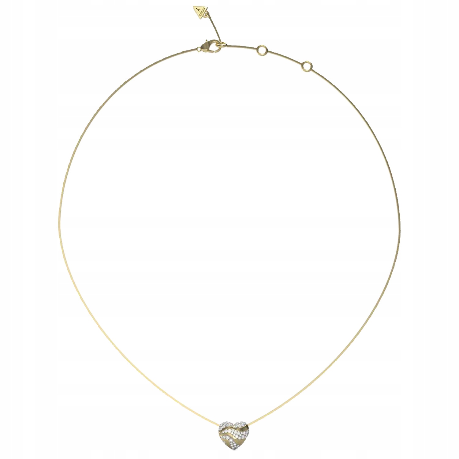Dámský zlatý náhrdelník Guess srdce 45 cm