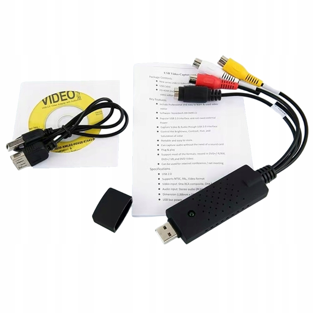 USB video Grabber разорвал с VHS видеокамеры PC кассеты