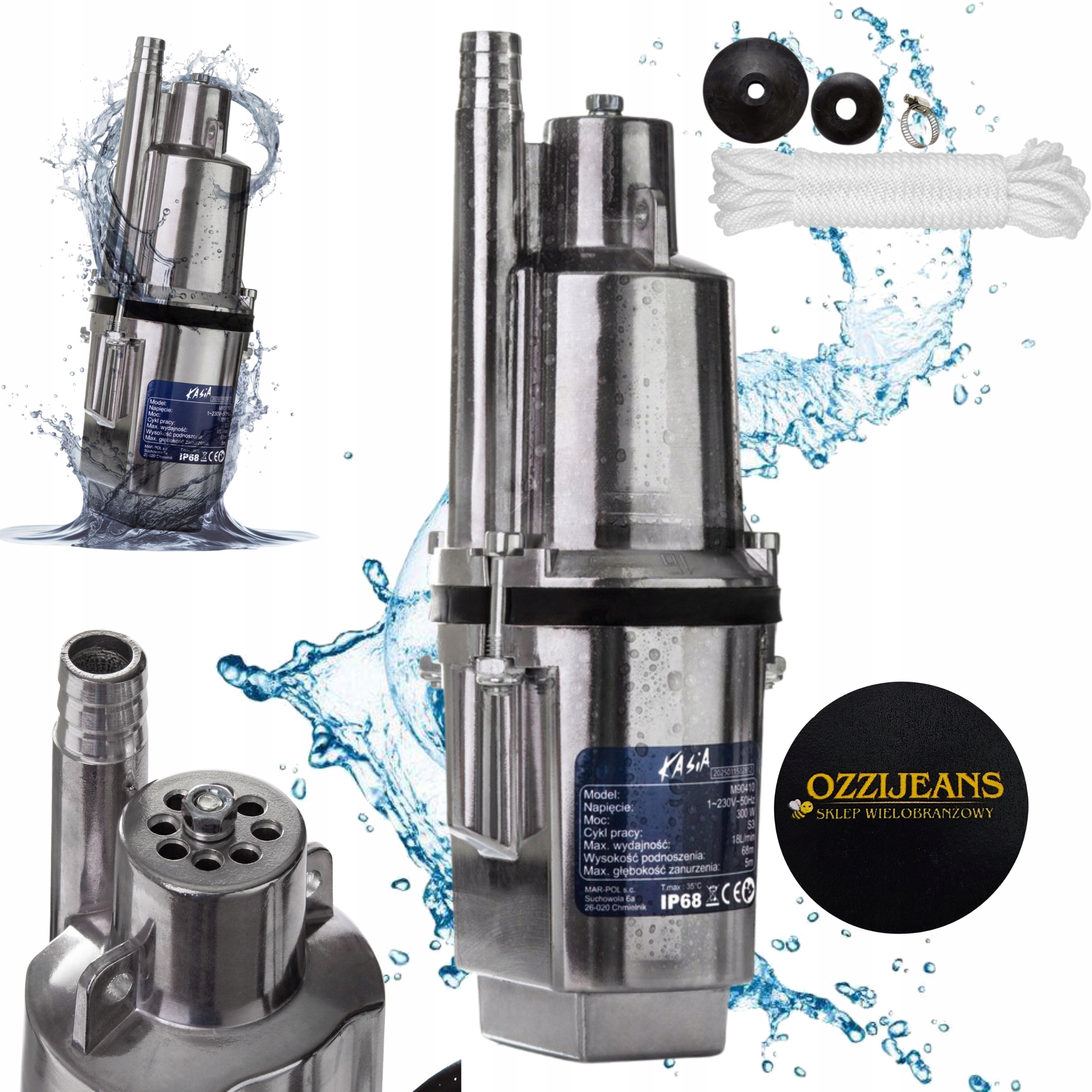 Ponorné Čerpadlo Na Vodu Membránová Sada Výkonná, Tlaková 230 V