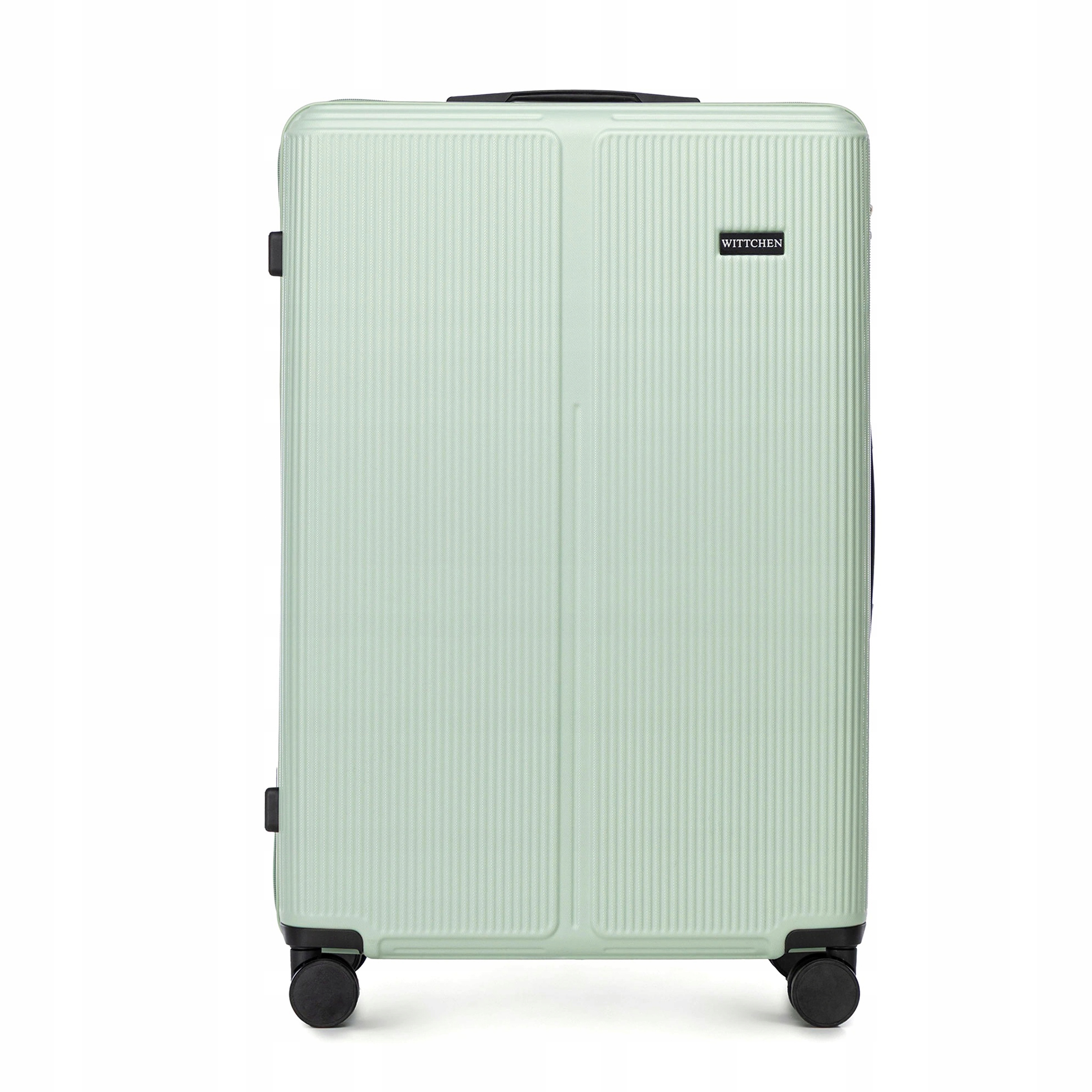 Wittchen duża walizka 56-3A-603-80P z ABS-u w drobne paski miętowa 96L
