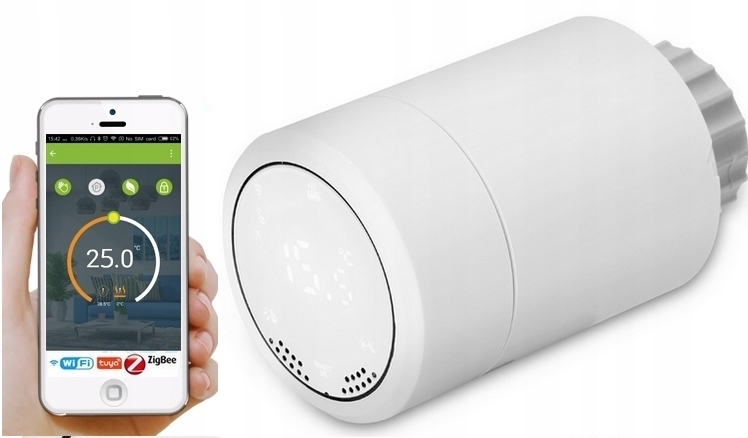 Inteligentní Termostatická Hlavice Tuya Zigbee Wifi