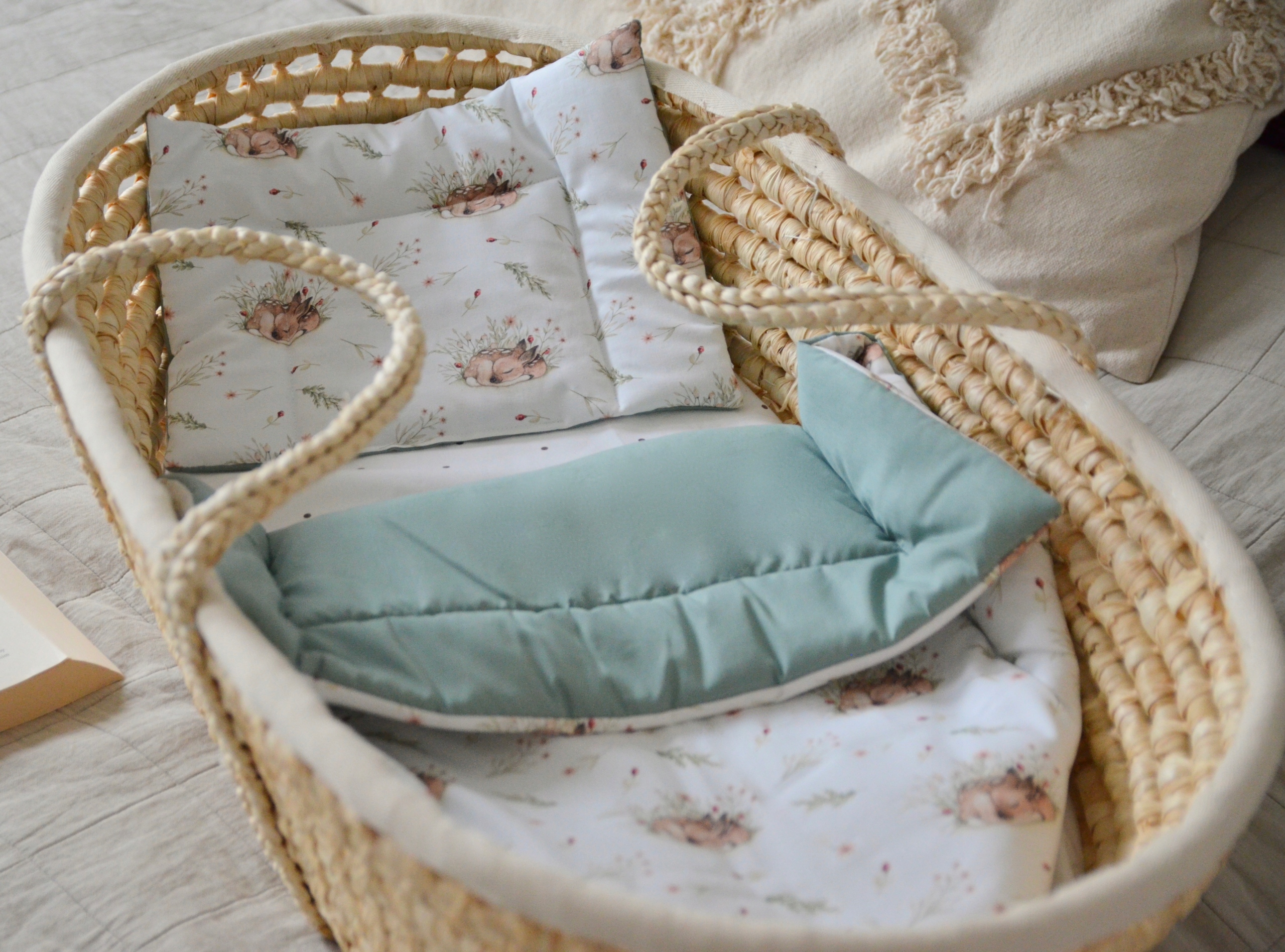 KOMPLET POŚCIELI DO WÓZKA LUB KOŁYSKI W SARENKI Marka inna marka