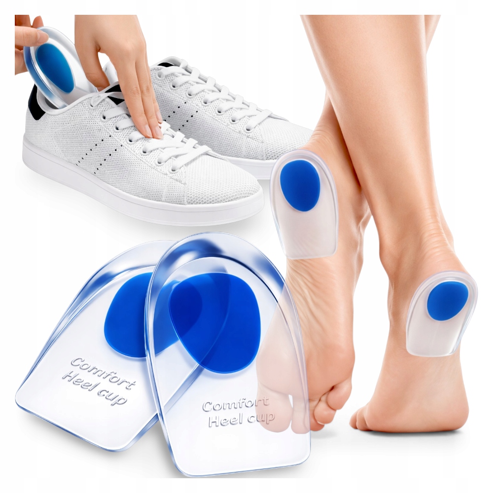 WKŁADKI ŻELOWE DO BUTÓW PODPIĘTKI AMORTYZUJĄCE STOPĘ BOLĄCE PIĘTY OSTROGI