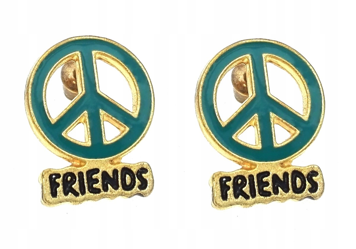 

Kolczyki koło peace friends morskie