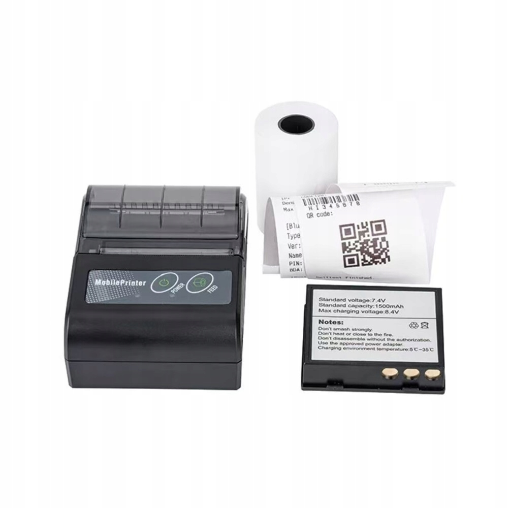 Termiczna Drukarka Paragonów Bezprzewodowa Bluetooth 58MM