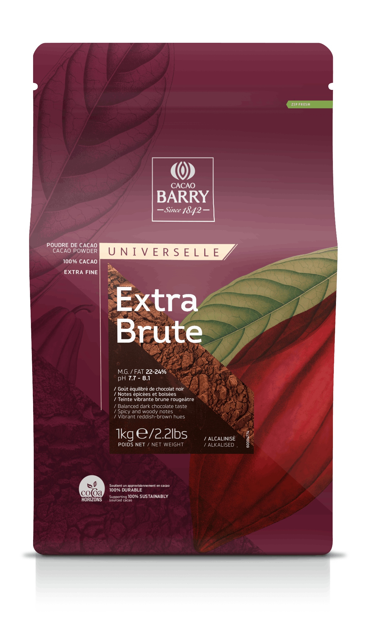Cacao Barry Kakao ciemne Extra Brute 1 kg
