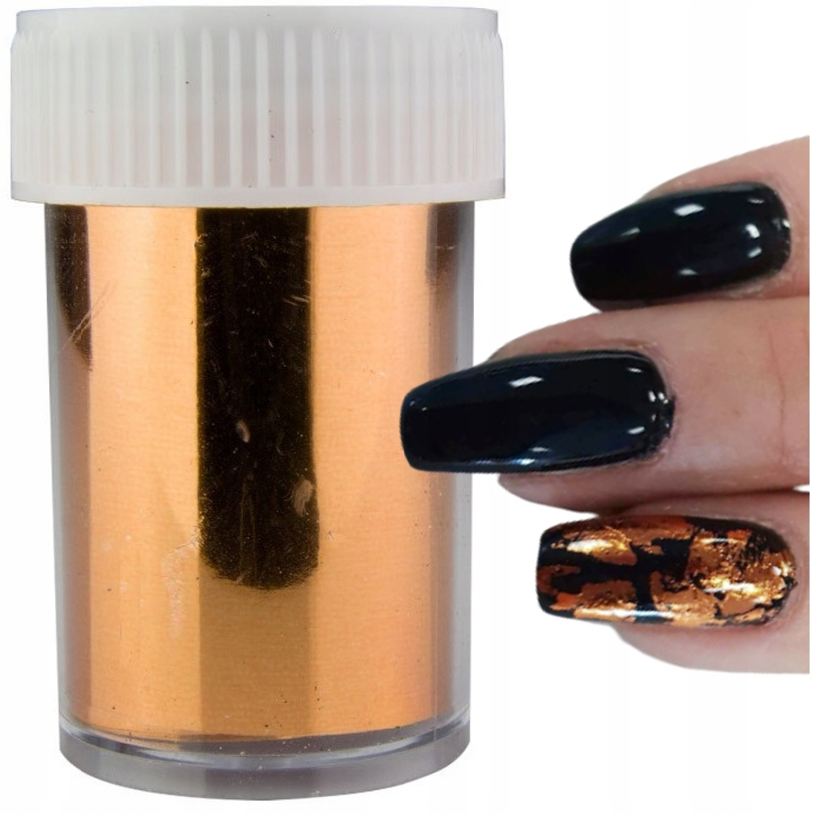 FOLIA TRANSFEROWA MIEDZIANA ZŁOTA do paznokci