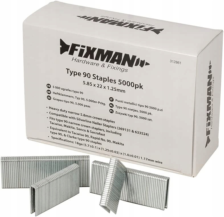 Zszywki Fixman 90 5,8x22x1,25 mm 5000 sztuk 1C5