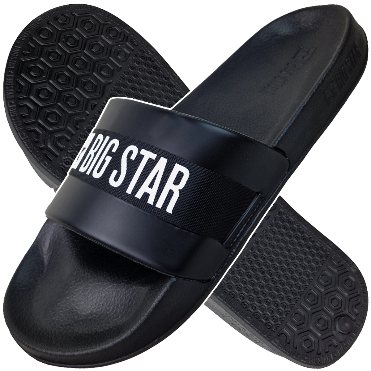 

Klapki Big Star męskie sportowe czarne LL174457 43