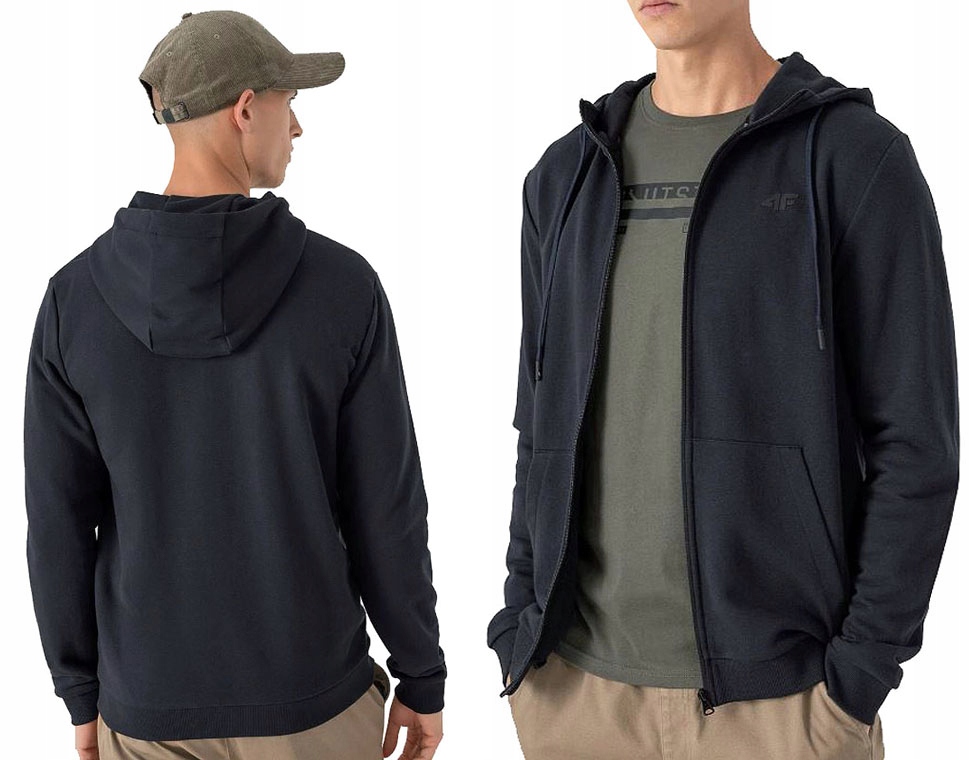 

Bluza Męska 4F Bawełniana Rozpinana Z Kapturem 3XL