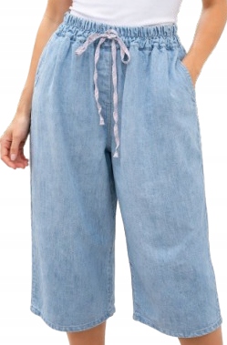 Džínové Kalhoty S Vázáním – Světlý Denim – Pohodlné A Stylové – Gioya Nová Kol
