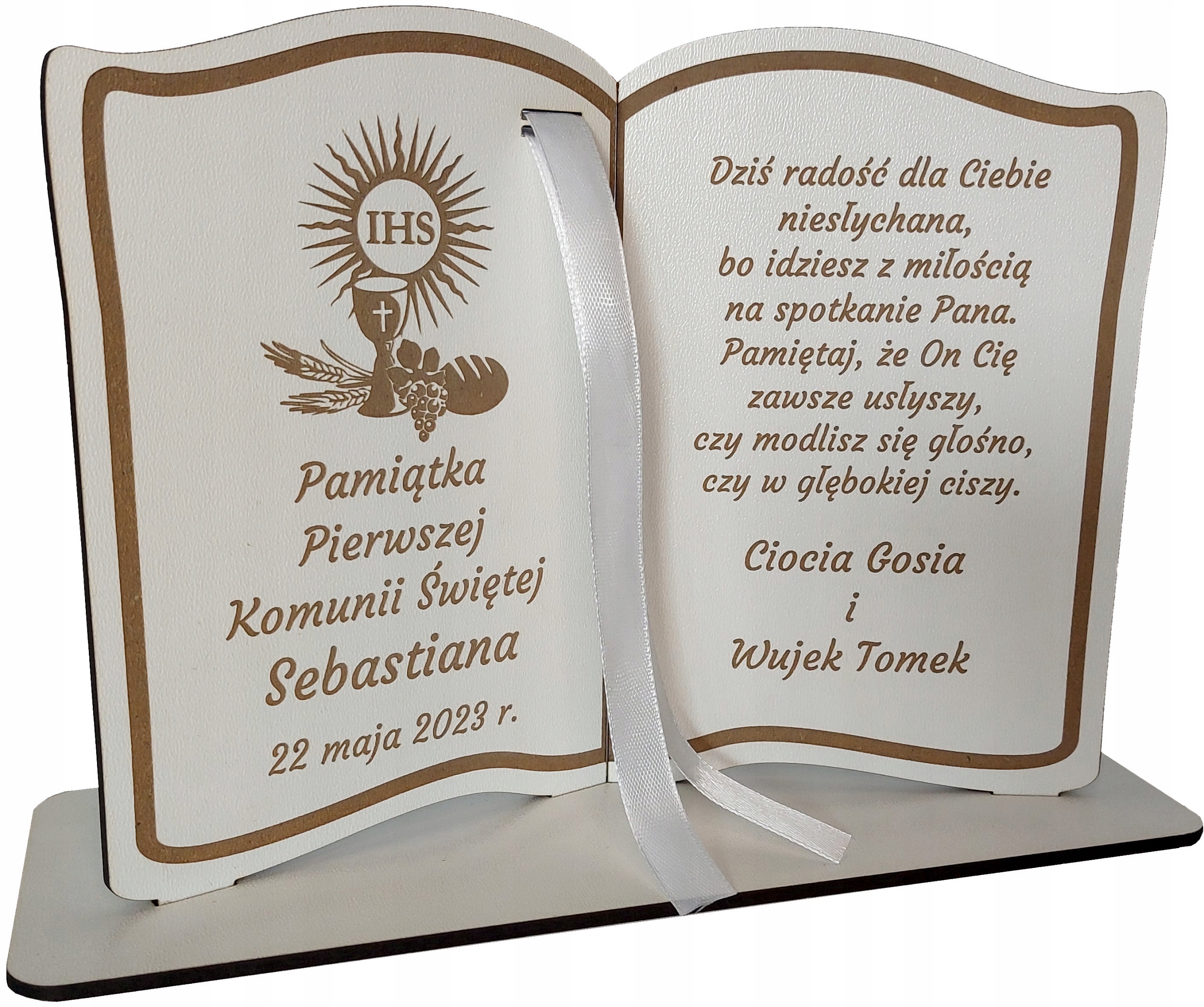 

Pamiątka Pierwszej Komunii Świętej Książka Grawer