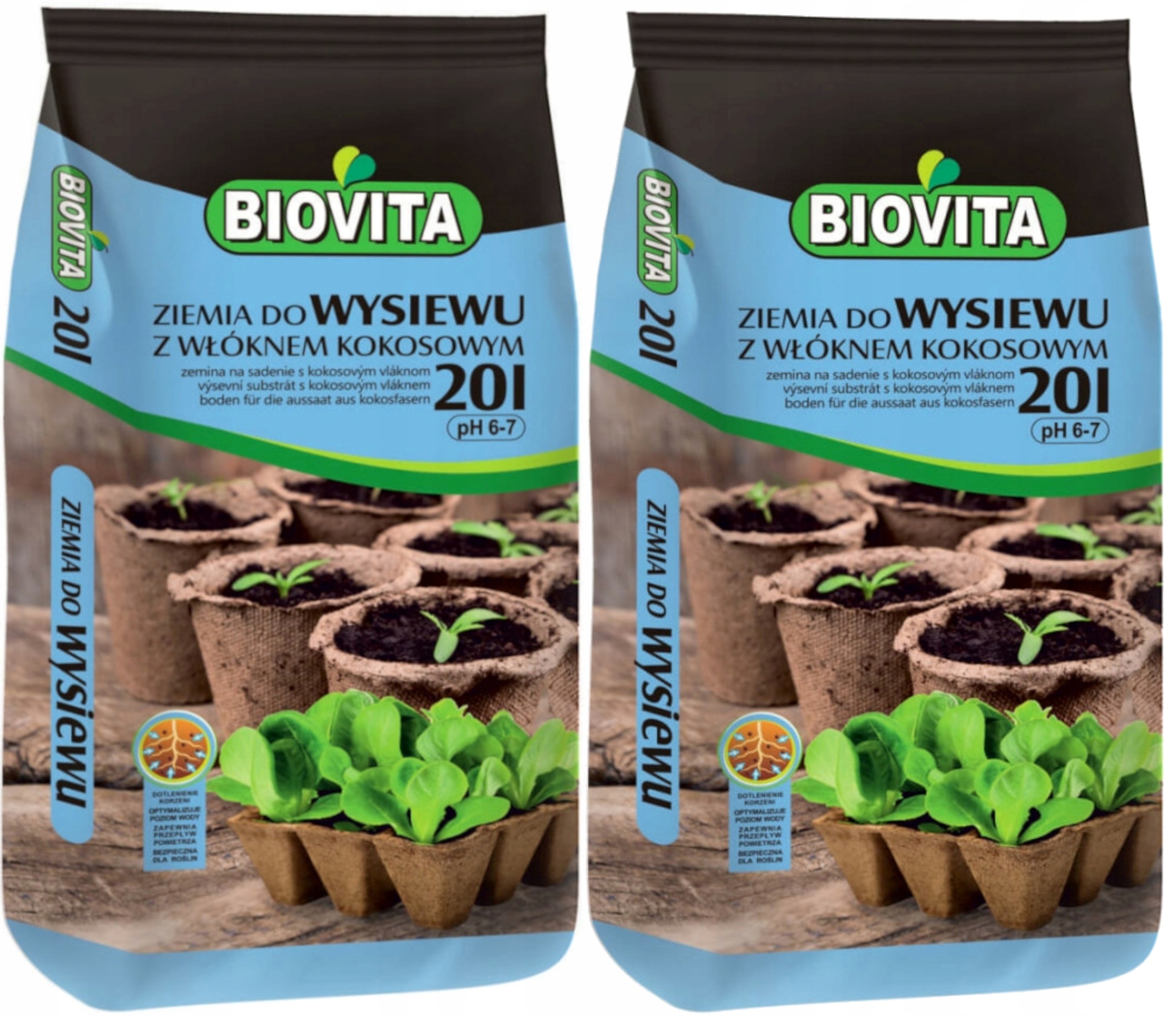 

Ziemia Do Wysiewu Z Włóknem Kokosowym 40L Biovita