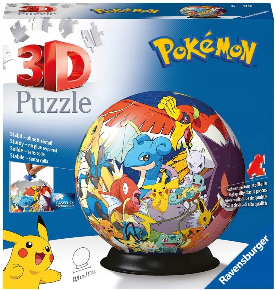 

Pokemon Puzzle 3D Kula Pikachu Lapras Ravensburger