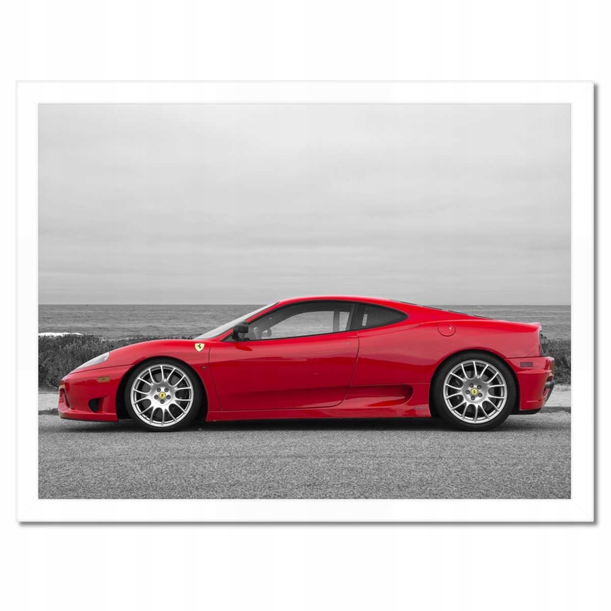 Plakáty v rámu 40x30 Červené ferrari na pláži
