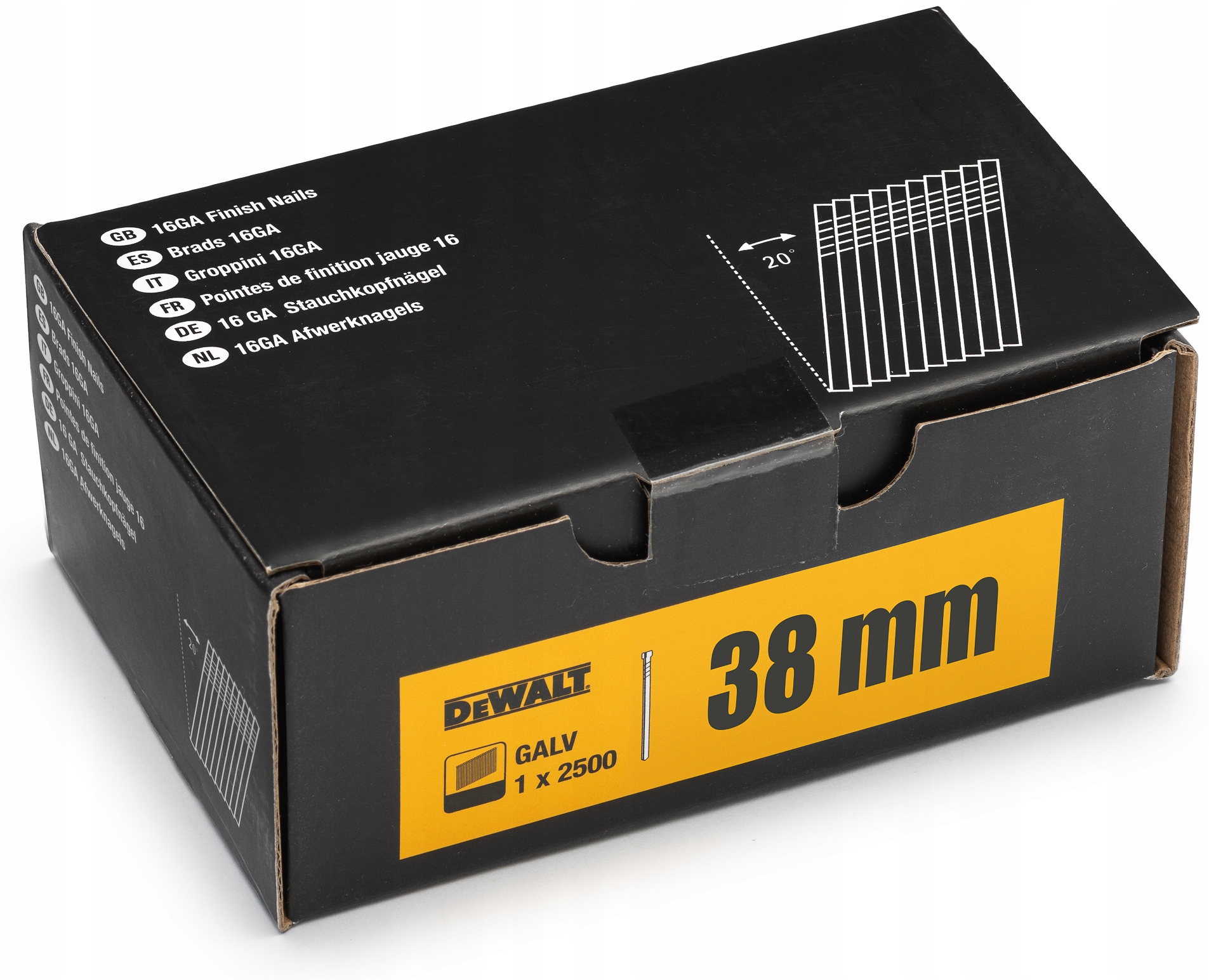 

Dewalt Gwoździe 38mm x 1,6mm do Gwoździarki DCN660