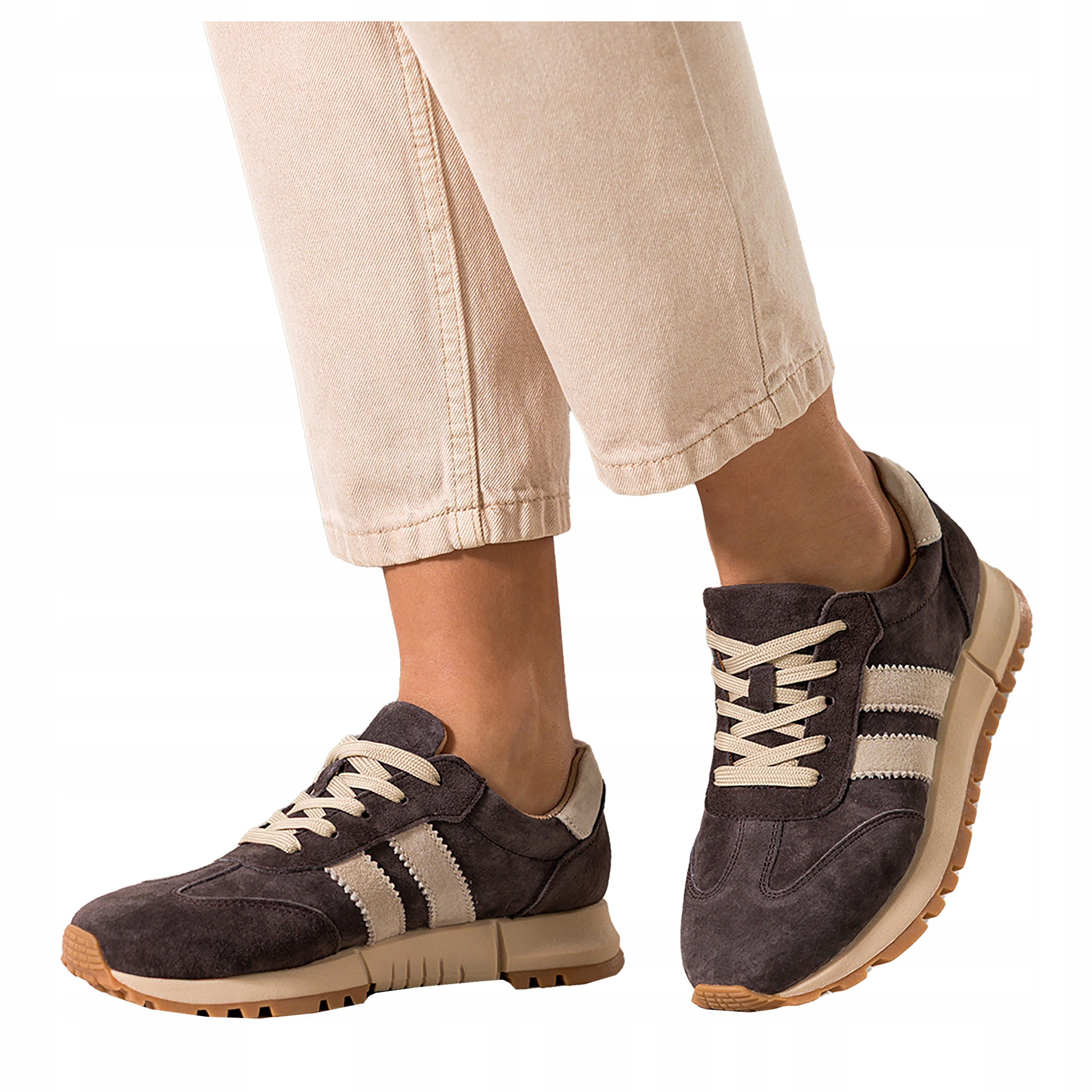 Buty Sportowe Sneakersy Czekoladowy Brąz Komfortowe Lekkie r 40