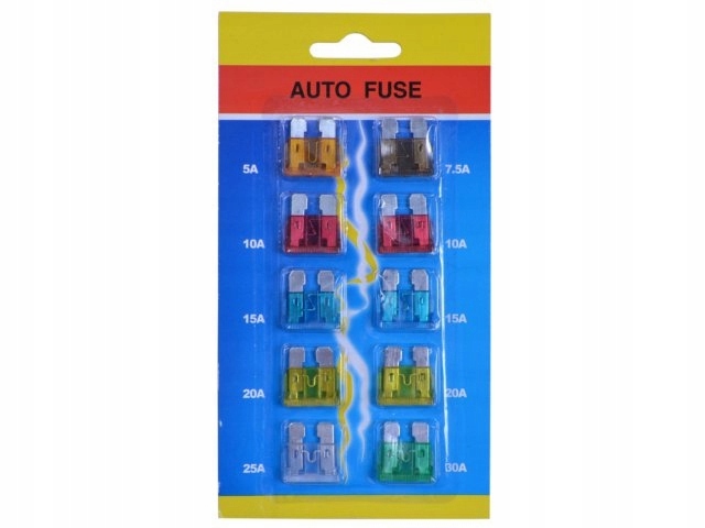 

Bezpieczniki Samochodowe Duże Komplet - 10szt.