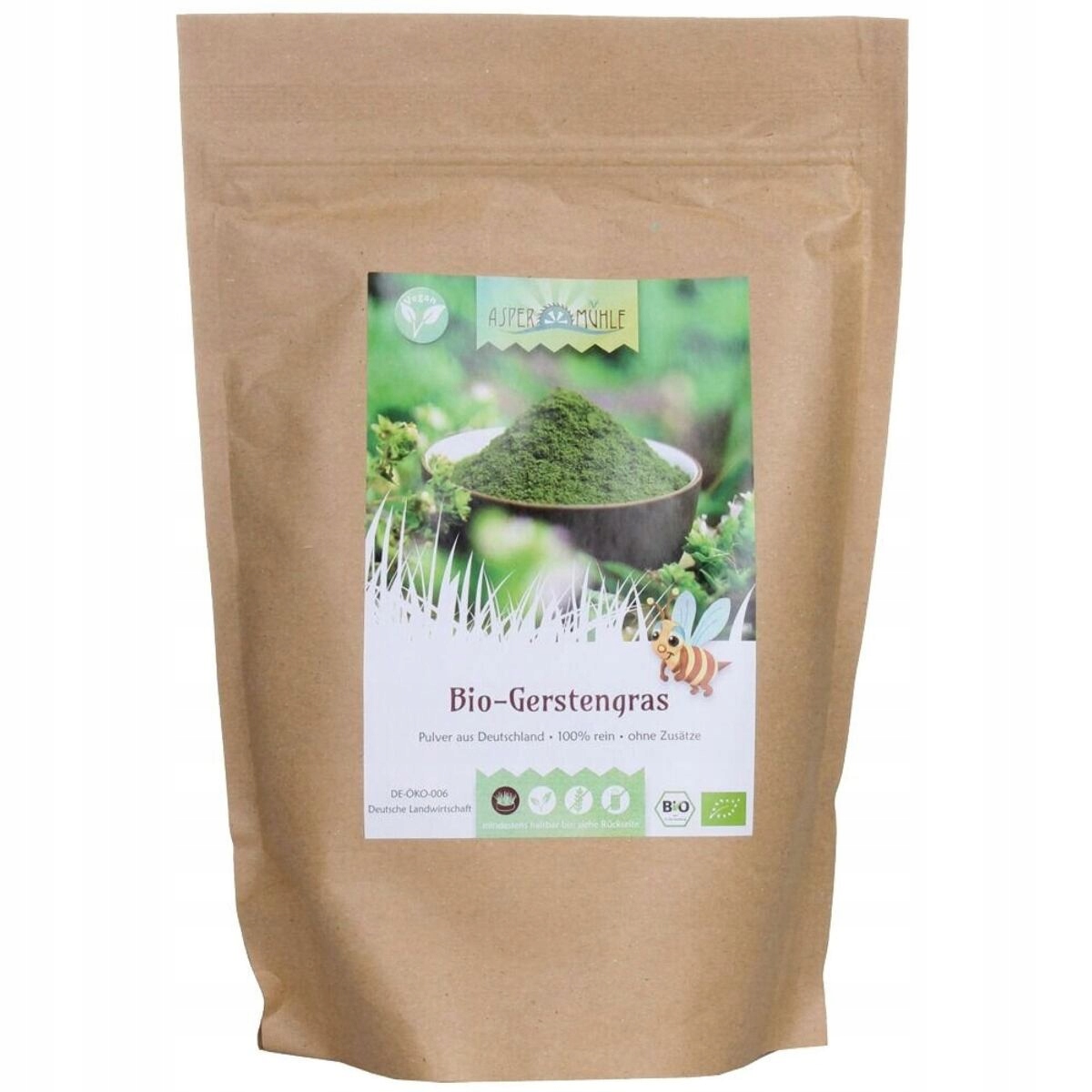 mladý Ječmen, prášek bio produkt z Německa hmotnost 0,5 kg