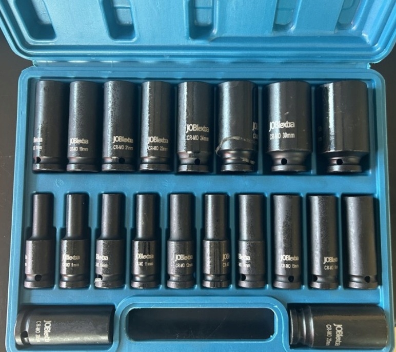 Nasadki Udarowe Długie 1/2" 20szt Nasadowe 8-32mm 12-kątne JOBIextra X1304