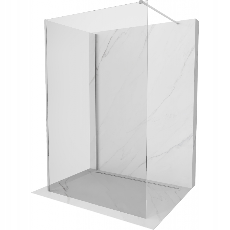 Ścianka szyba prysznicowa 90x90 Walk In Mexen Kioto 8 mm EasyClean chrom