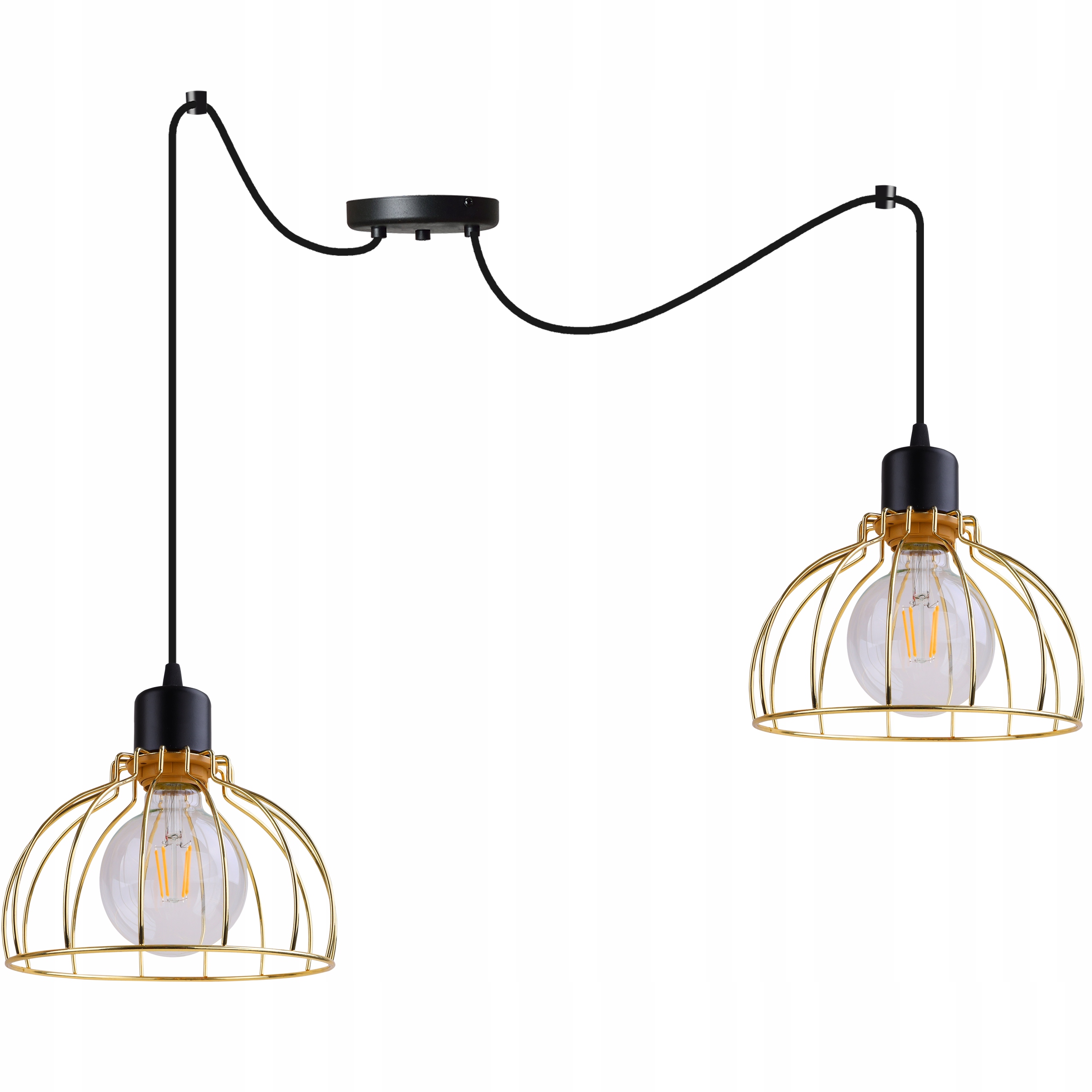 

Lampa Wisząca Sufitowa Żyrandol Złoty Pająk Loft