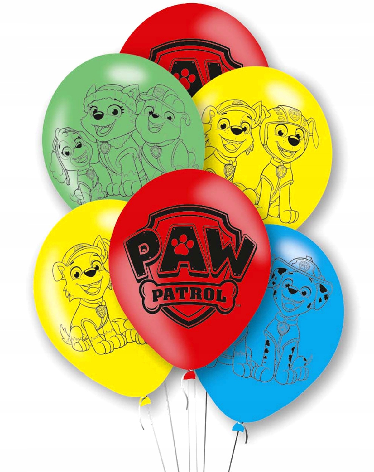 BALONY METALICZNE PSI PATROL 22,8CM-6 SZTUK-4642