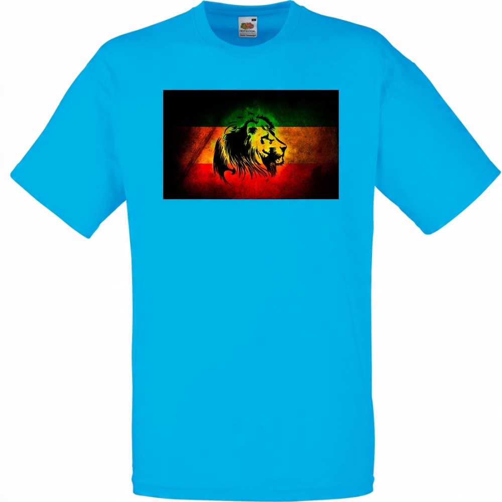 

Koszulka z nadrukiem reggae lew rasta one love L