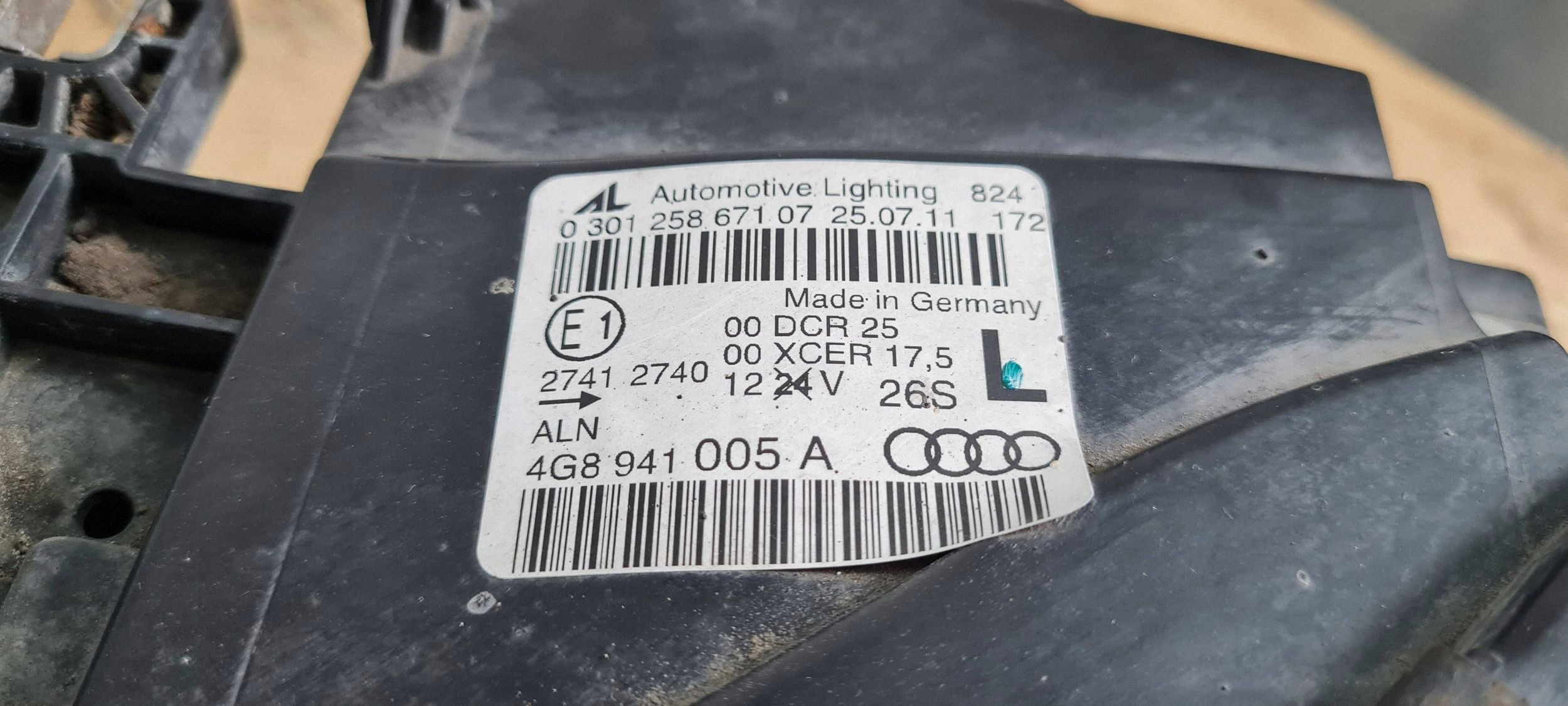 A7 4G light left left front front KXENON ANGLIK UK 4G8941005A