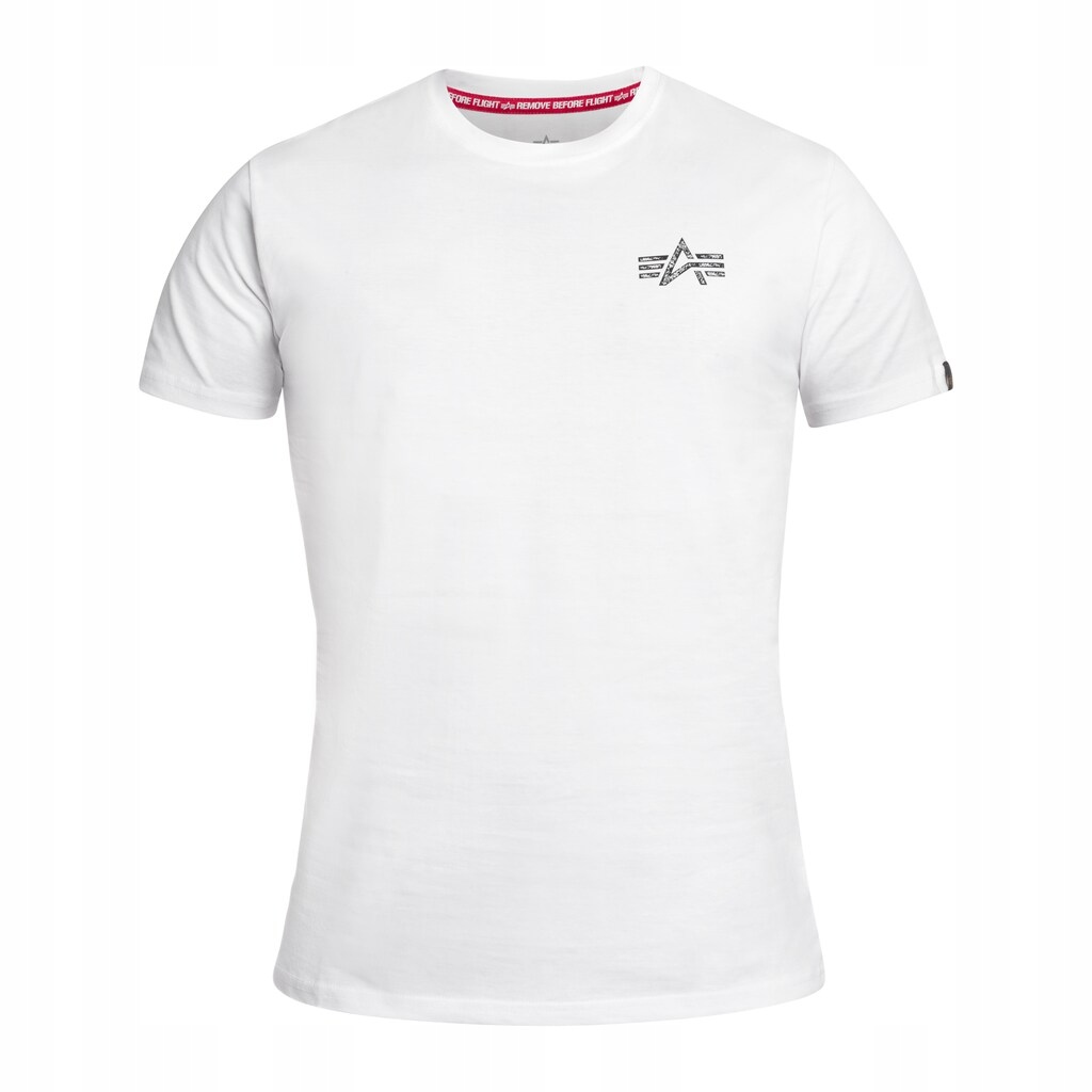 Tričko bavlněné tričko Alpha Industries Signature Back Print White M