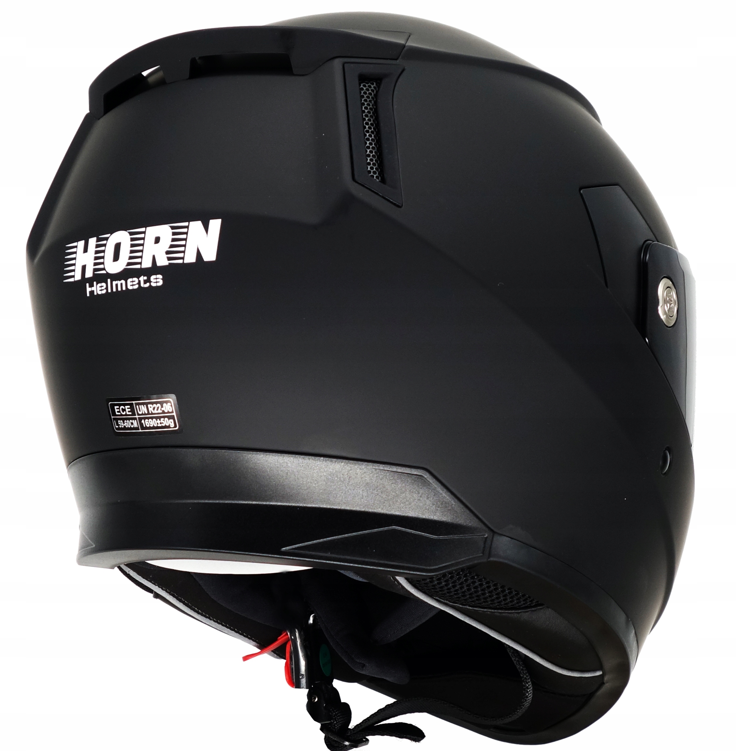 KASK MOTOCYKLOWY HORN CZARNA SZYBA I BEZBARWNA PRZYGOTOWANY POD INTERKOM M Rodzaj lakieru matowy