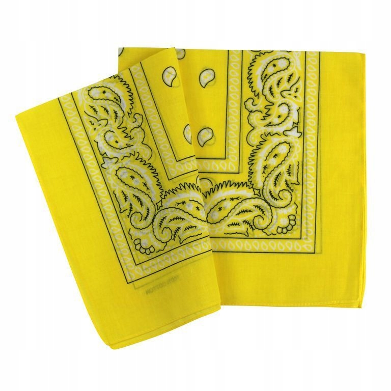 BANDAMKA BANDANA CHUSTKA CHUSTA APASZKA ŻÓŁTA
