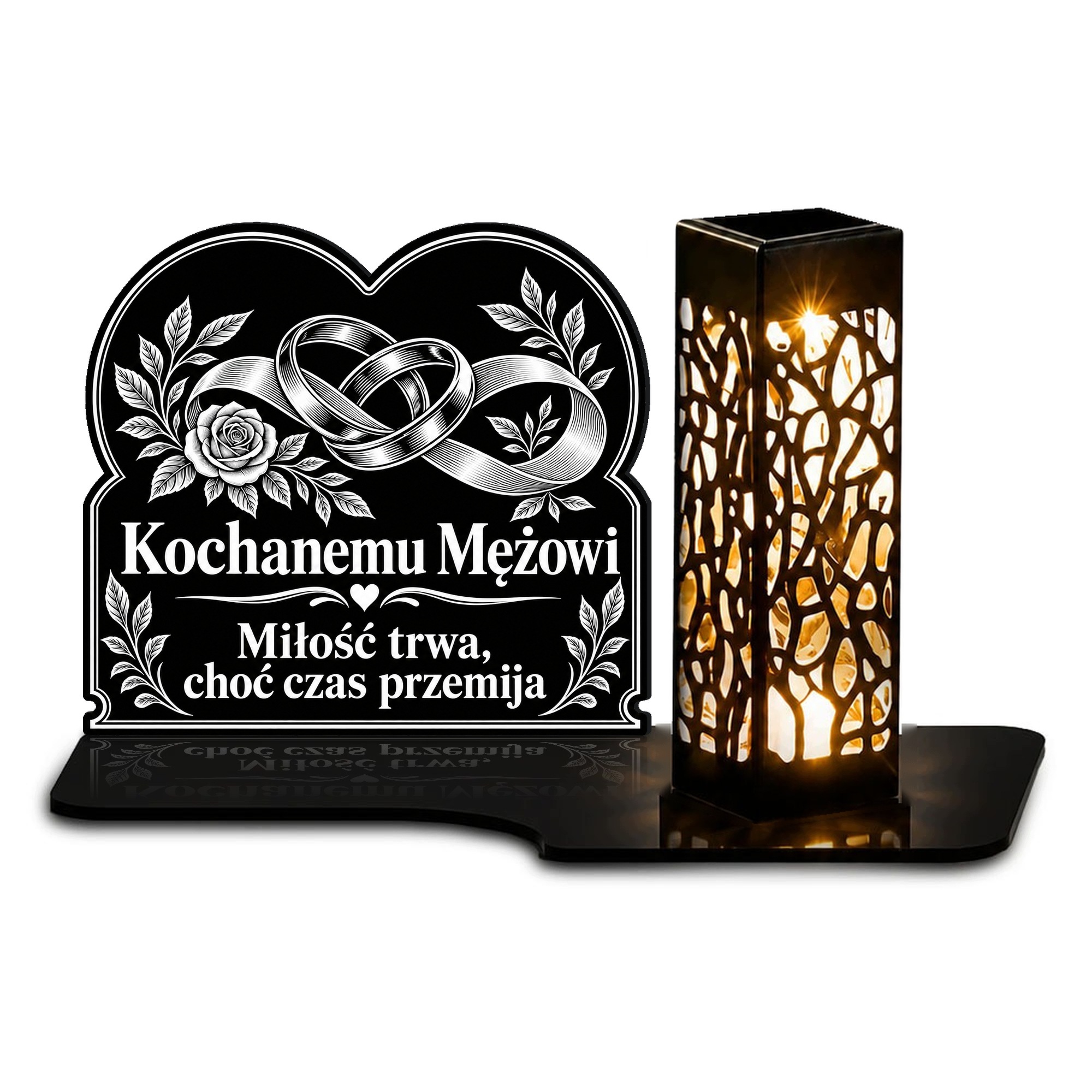 Hřbitovní Svíčka XL pro manžela – pouto navždy – gravírování