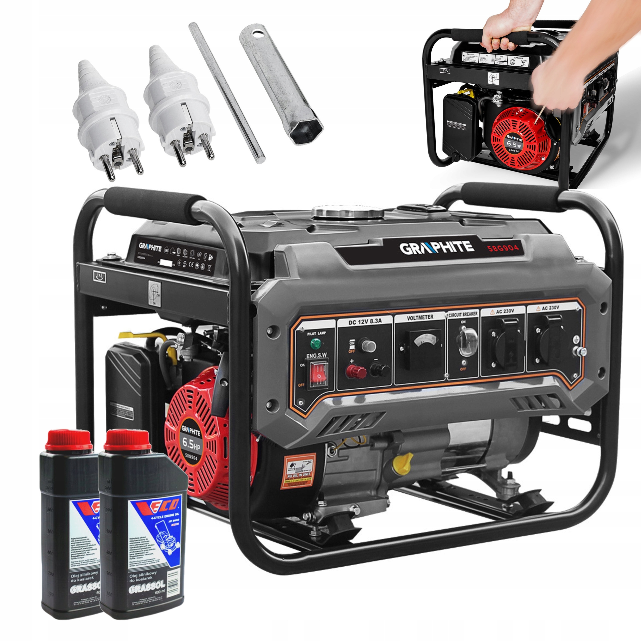 GRAPHITE AGREGAT PRĄDOTWÓRCZY GENERATOR 2200W OLEJ