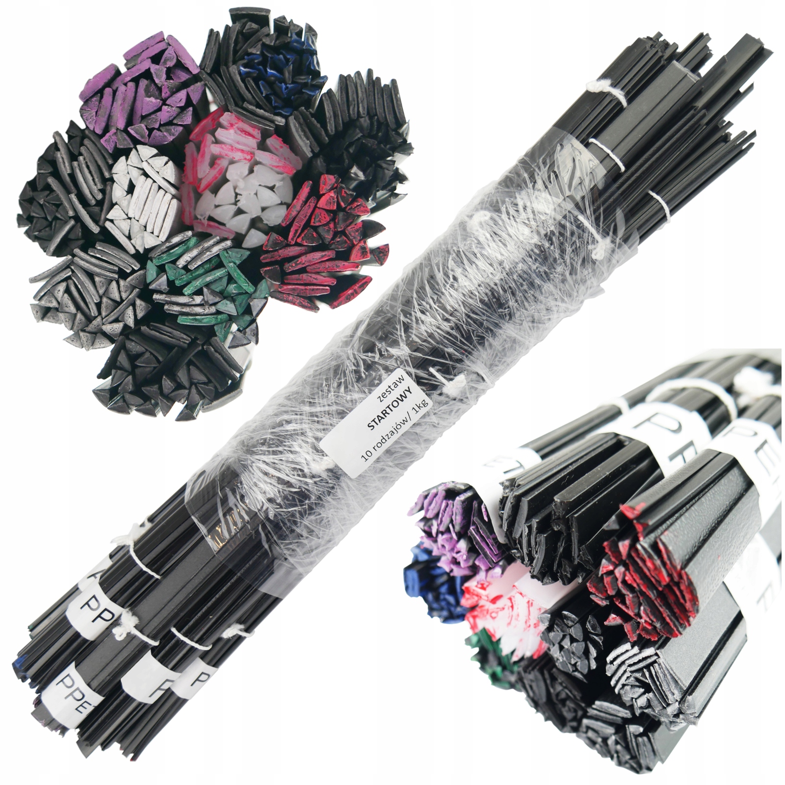 Набор для ремонта пластика сварочный пластик 1 кг