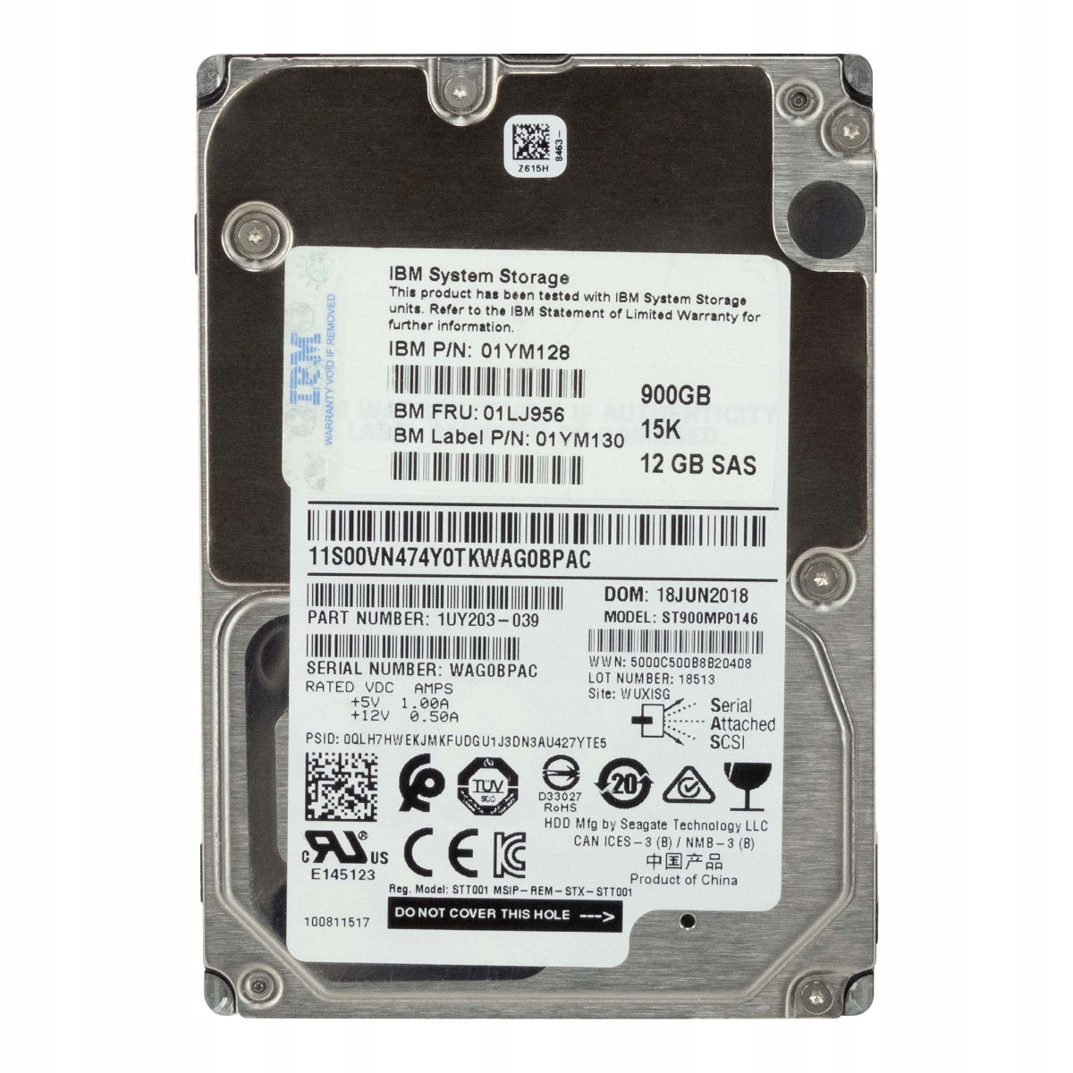 Ibm 01LJ956 01YM128 900GB 15K 256MB SAS-3 2.5'' ST900MP0146