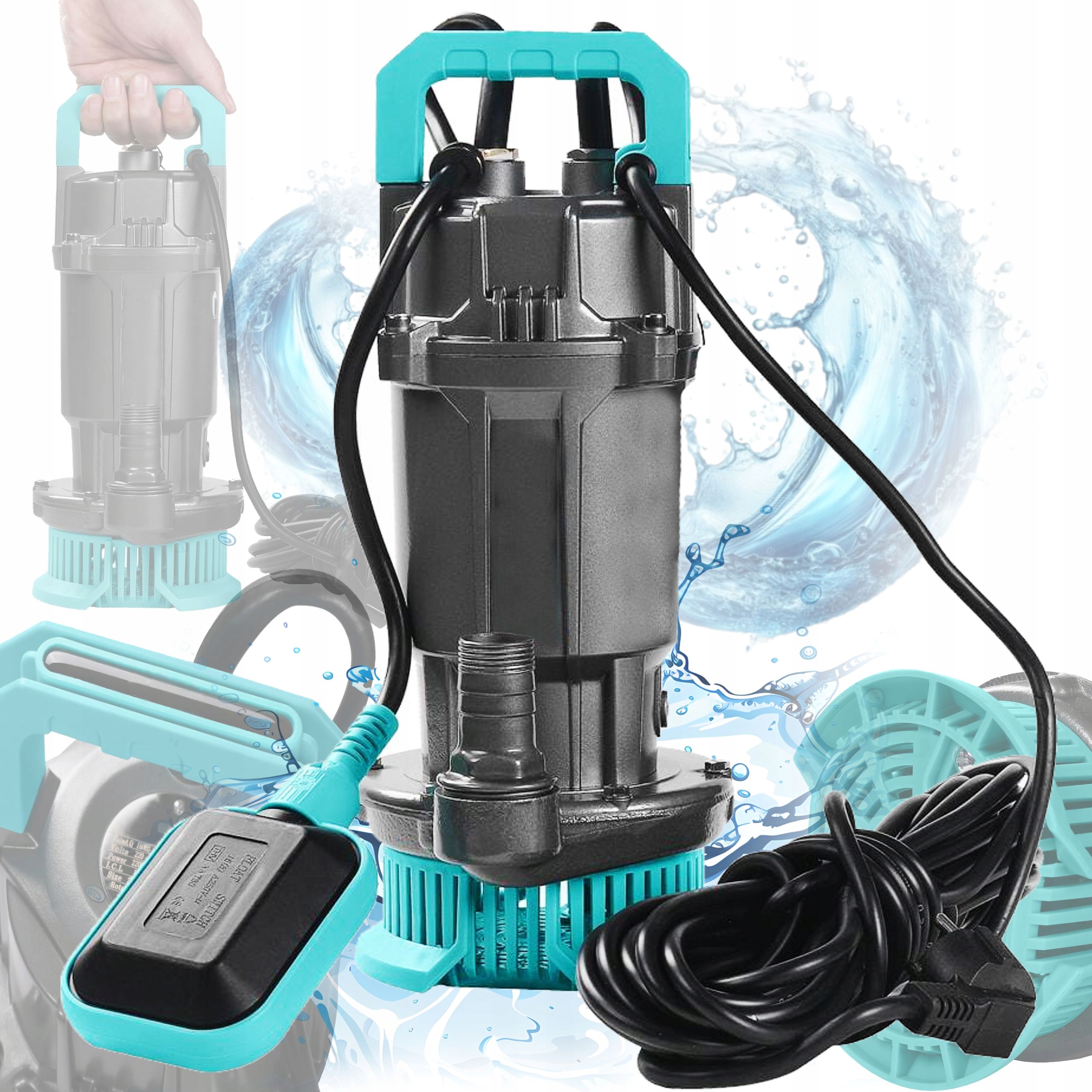 Ponorná Pumpa Na Čistú Špinavú Vodu 15000 l/h 2200 W Plavák