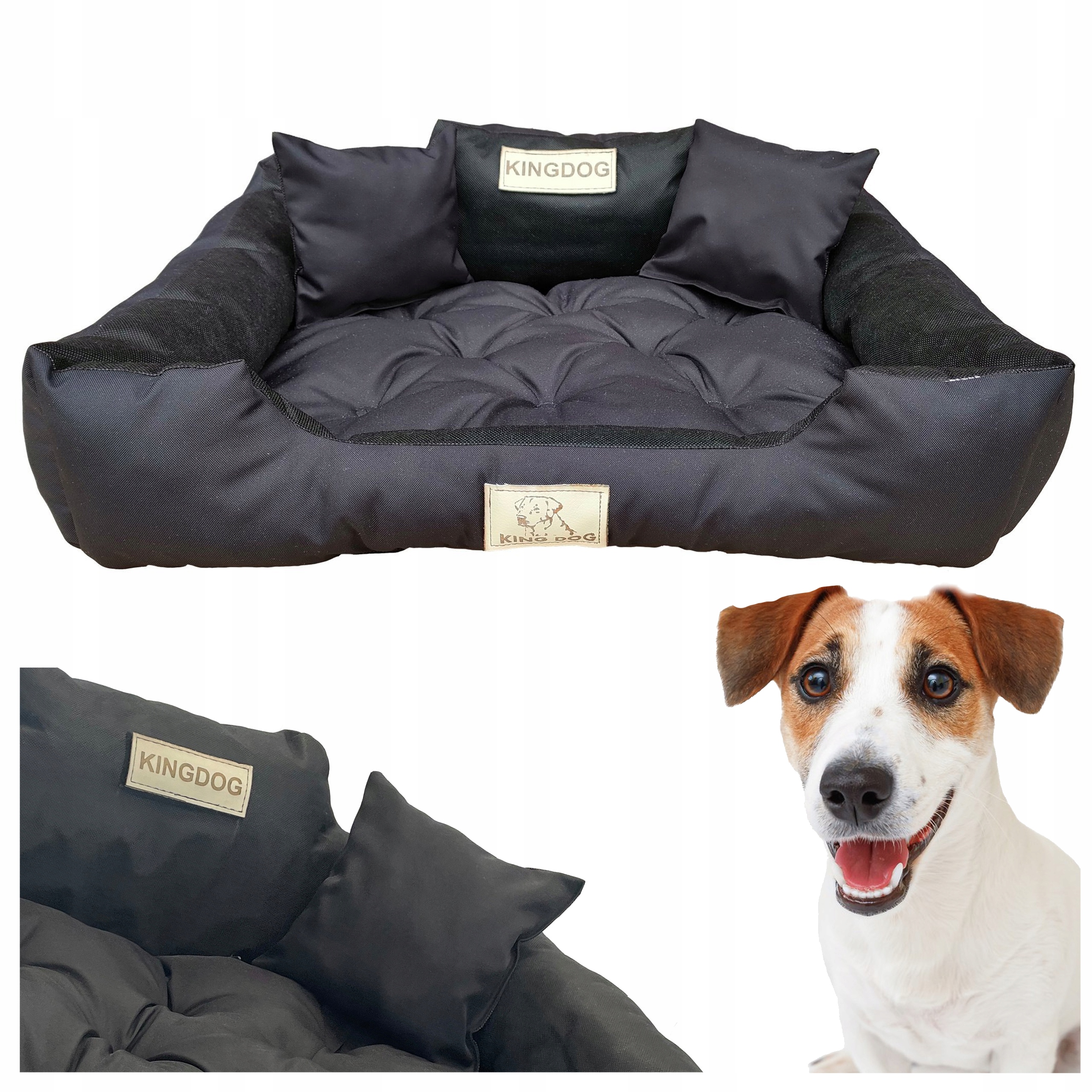 Pelíšek pro psa se jménem 75x65 Černé, velikost M