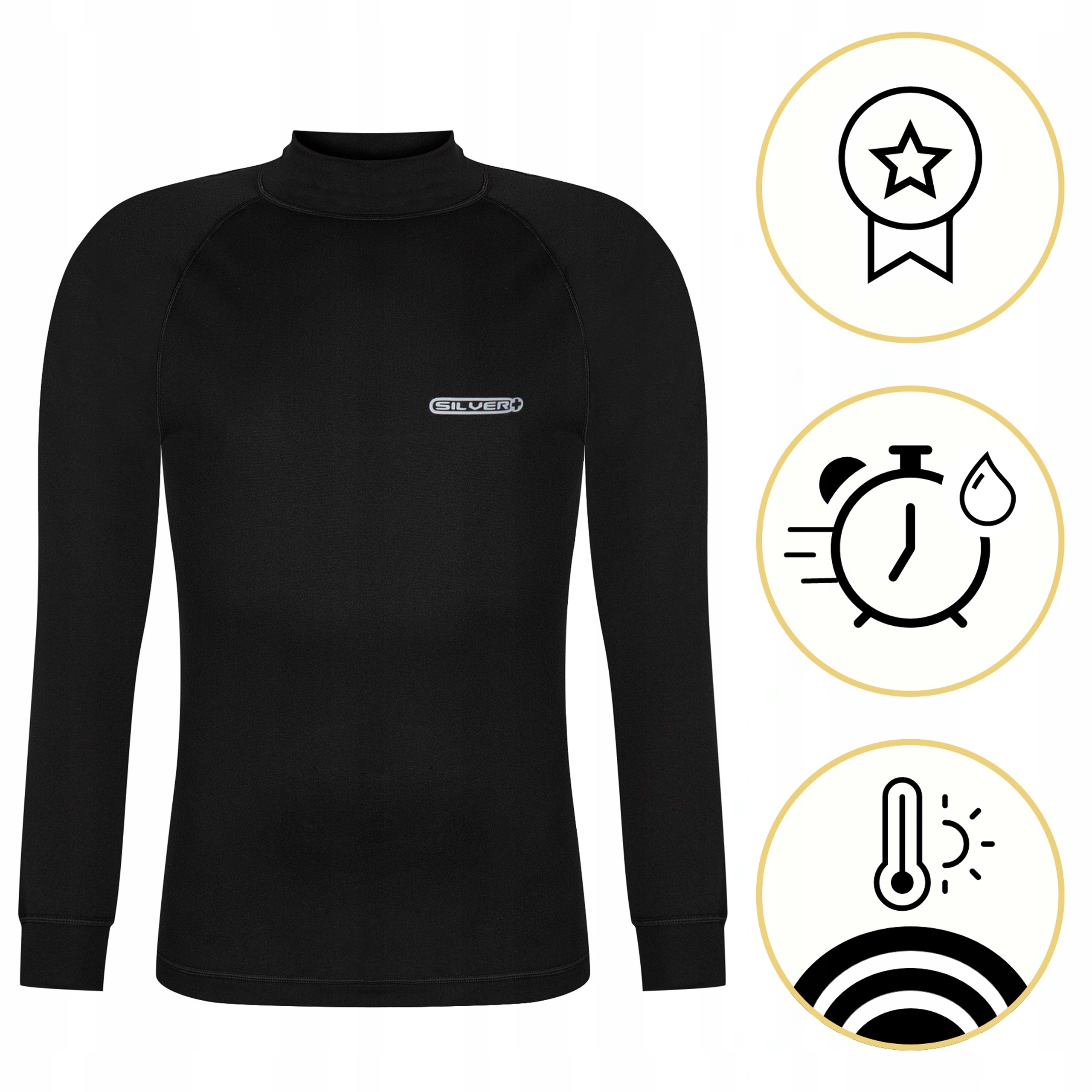 TERMOAKTYWNA KOSZULKA dziecięca BLUZA odzież DRY CIEPŁA Ercole SILVER+ 146 Kod producenta Koszulka termoaktywna dla dzieci T-F04-146