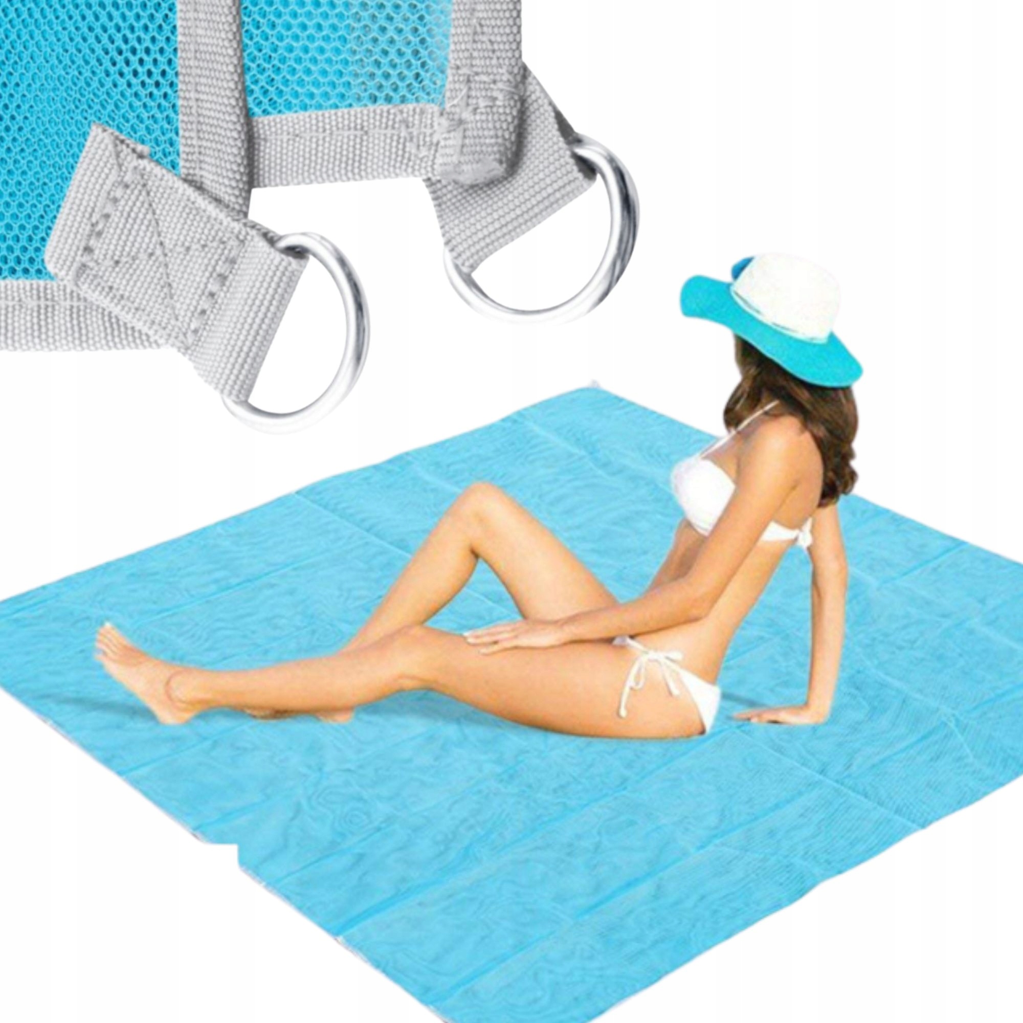 Mata Plażowa Koc Na Plażę Sand Free XXL 200x200 cm