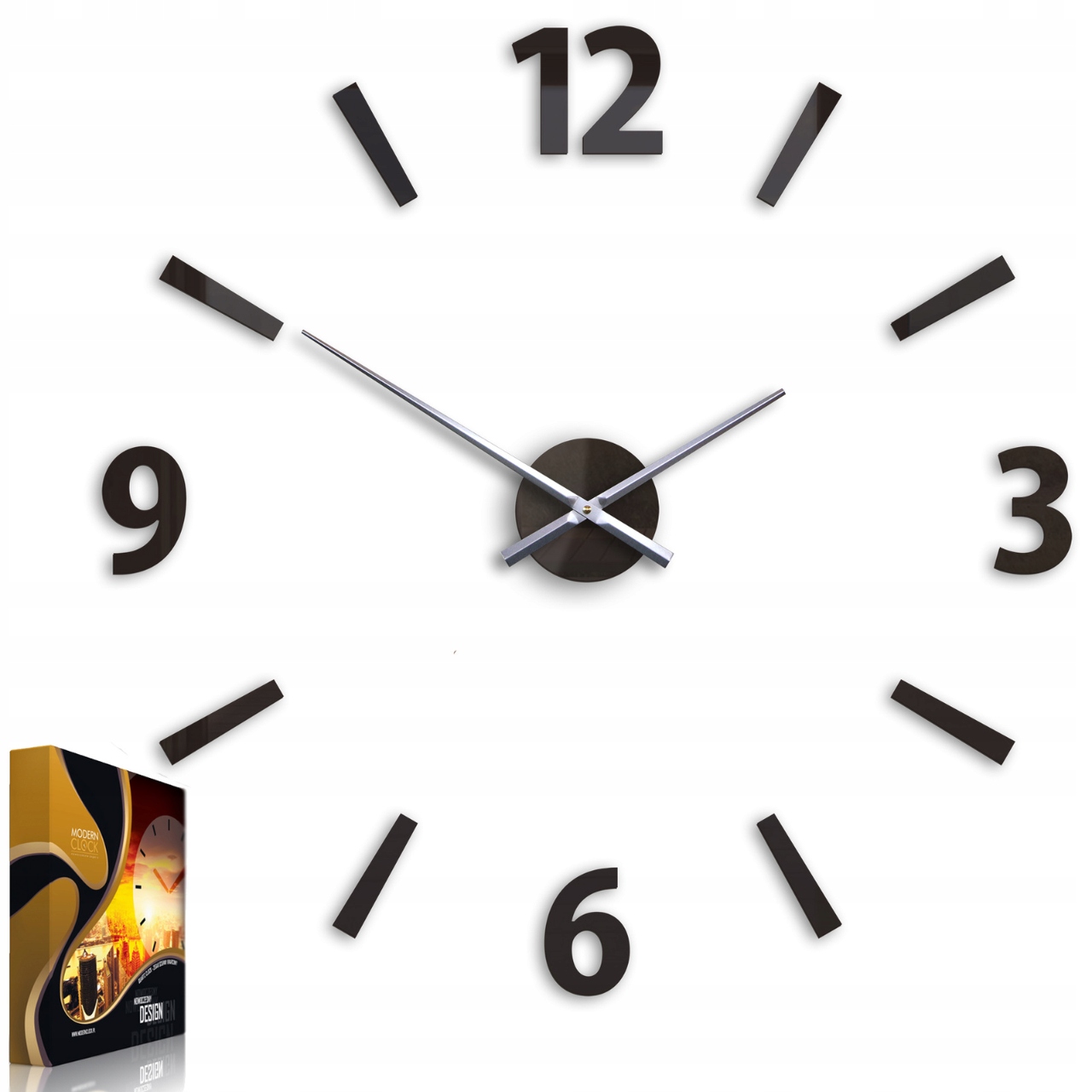 Nástěnné hodiny v moderním stylu Křemenné Akrylové Klaus Wenge Kulatý