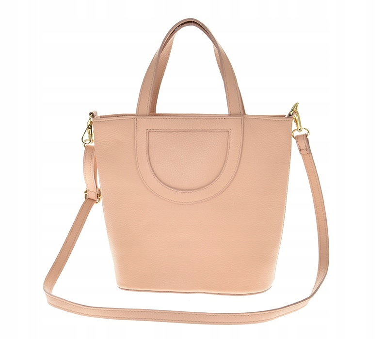 Laura Biaggi italská kabelka světle růžová Přírodní Kůže nová