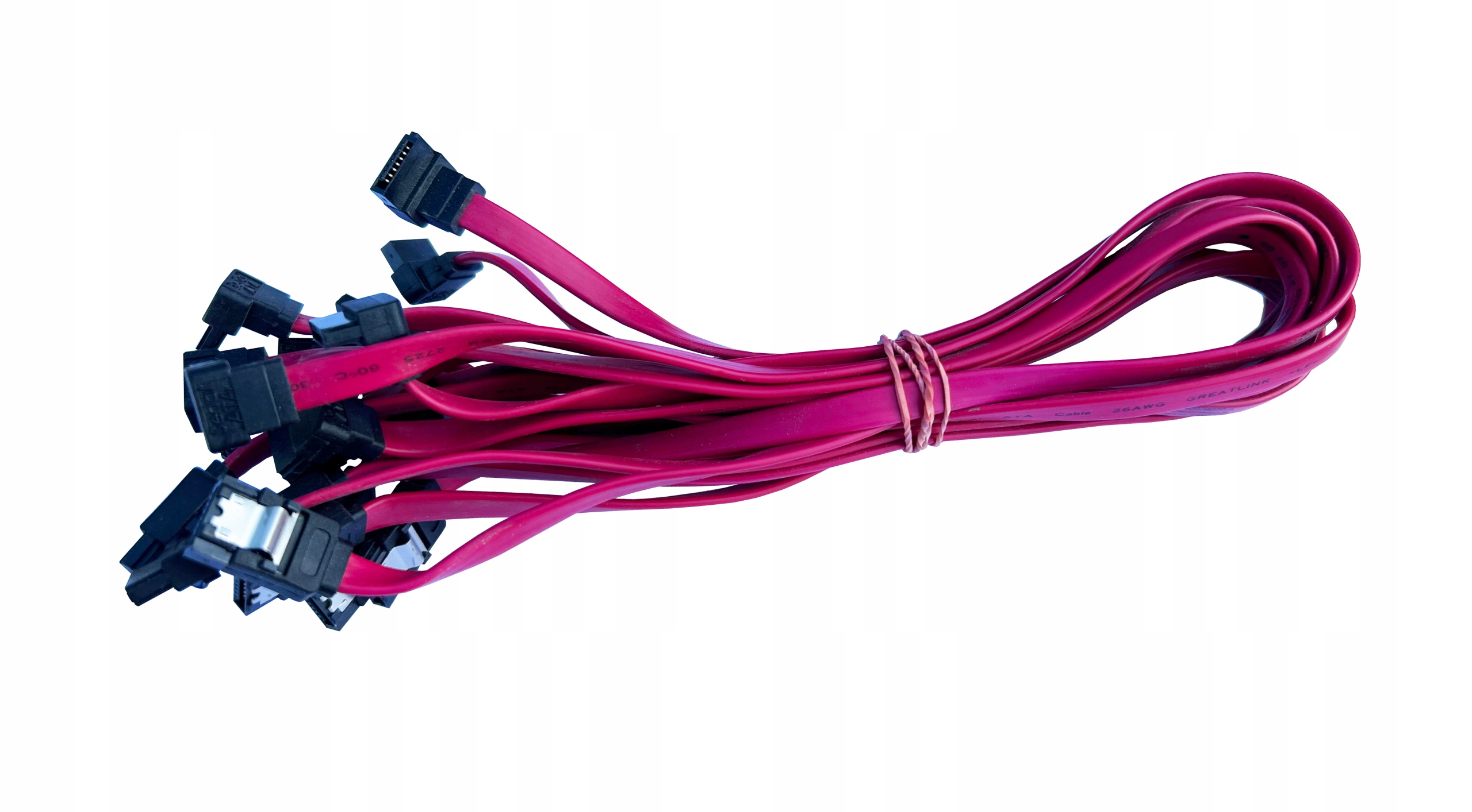 10x Kabel SATA 45cm Kątowy