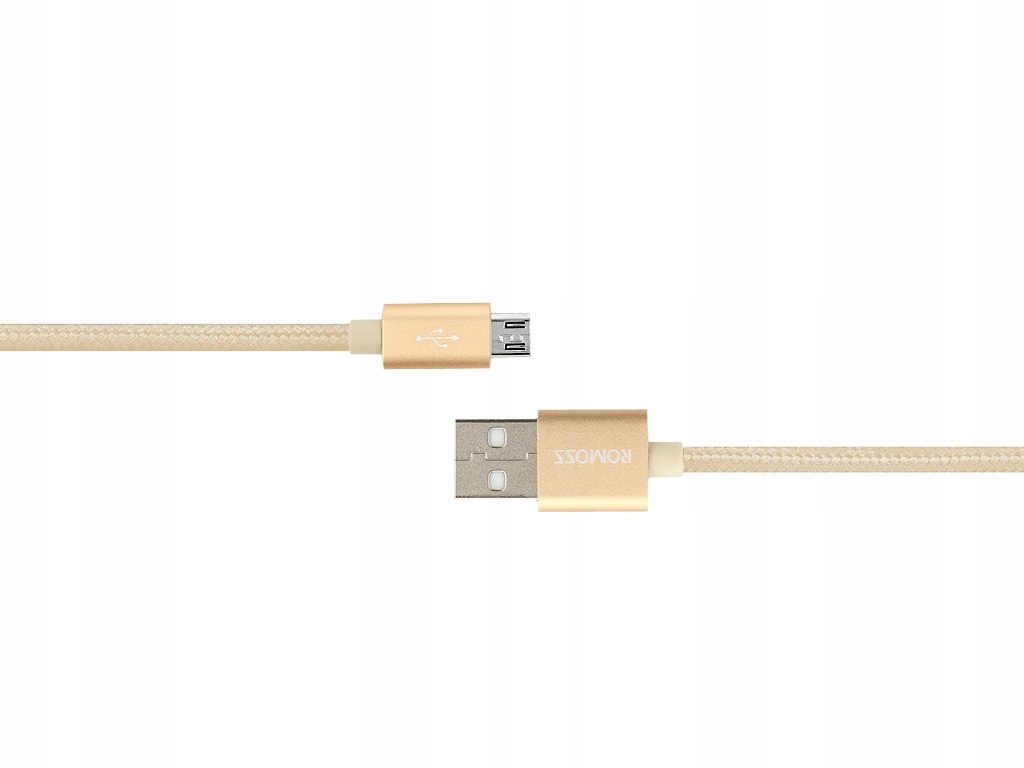

|romoss| Kabel microUSB (ładowanie, komun.) - gold