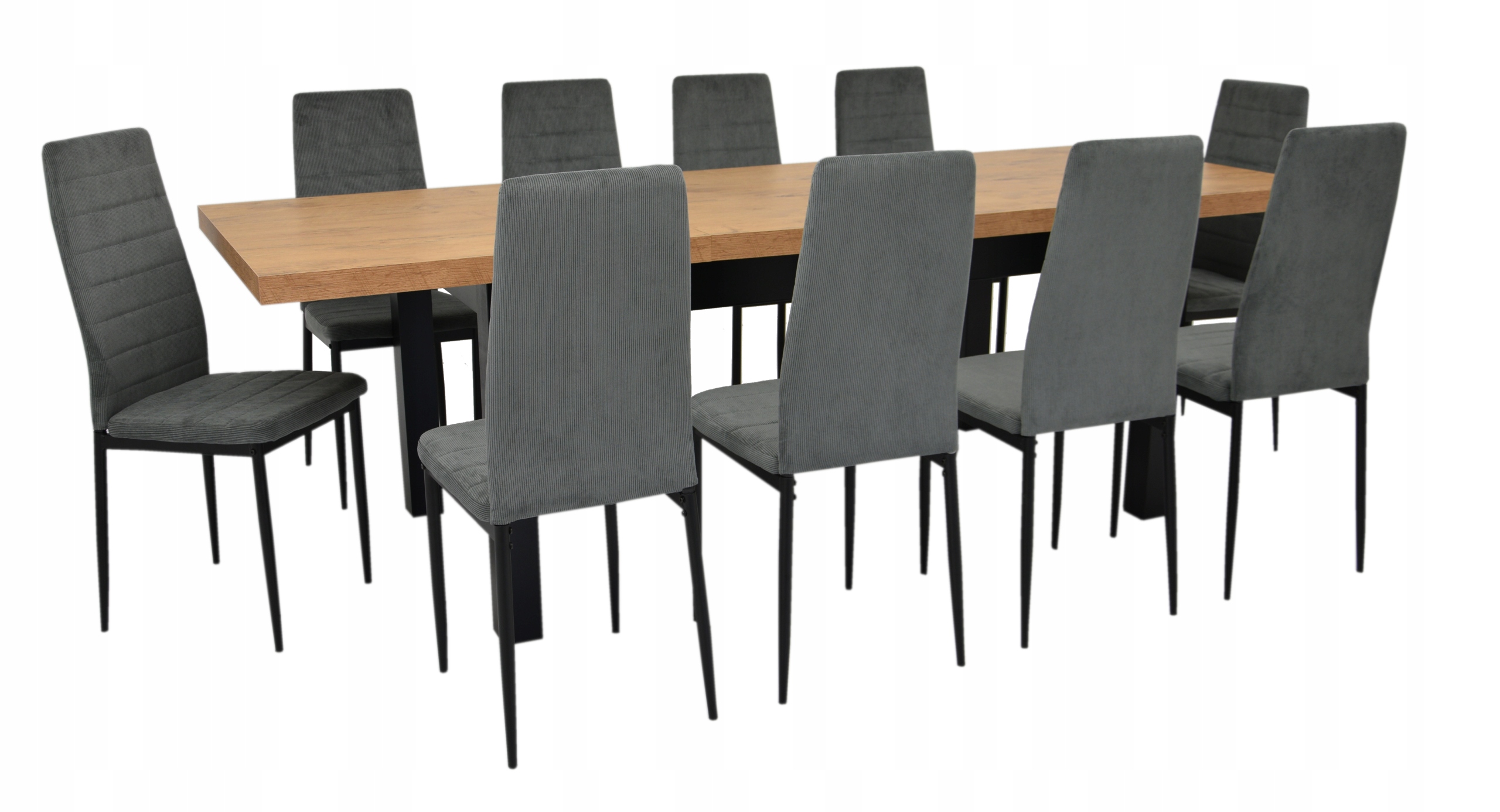 KOMPLET 10x modne krzesła DUŻY stół 2,5m do SALONU